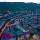 Aerial hyper-lapse view of a neighborhood in Resita city, Romania, after sunset - VideoHive Item for Sale