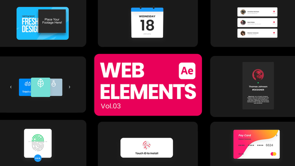 Web Elements 03 for After Effects alt