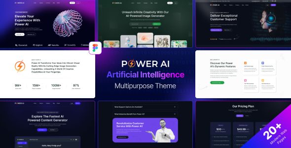 Power AI - Artificial Intelligence Multipurpose Website Figma Template