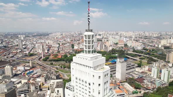 Cityscape of Sao Paulo Brazil. Stunning landscape of downtown district city.