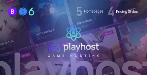Game Hosting Server React NextJs Template - Playhost
