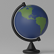 Cartoon Desk Globe Earth World 3D model - 3DOcean Item for Sale