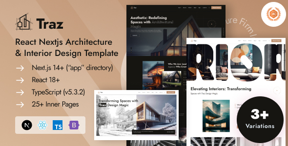 Traz - React Nextjs Architecture & Interior Design Template