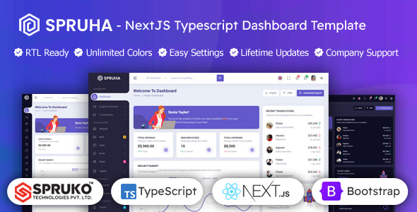 Spruha - Next JS Typescript Admin Dashboard Template