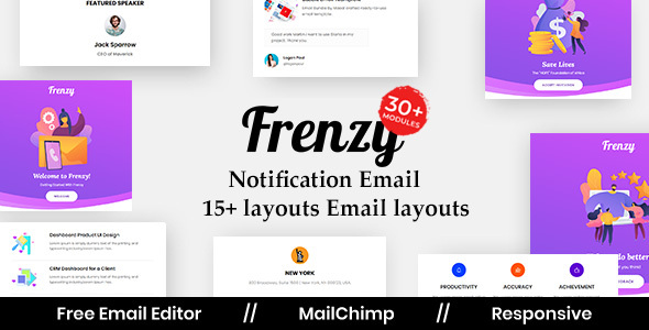 Frenzy - Notification Email 15+ Layouts