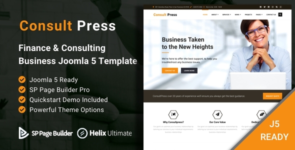 Consult Press - Finance & Consulting Business Joomla 5 Template
