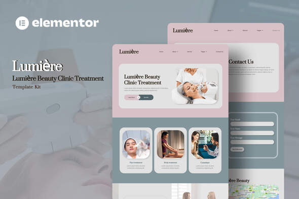 Lumiere - Beauty Clinic Treatment Elementor Template Kit