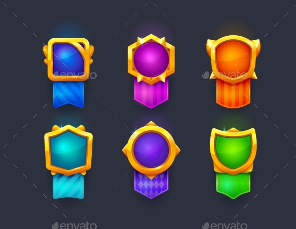 Game Award Badges and Level Complete Popup Shields