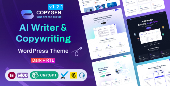 CopyGen - AI Writer & Copywriting Landing Page WordPress Theme