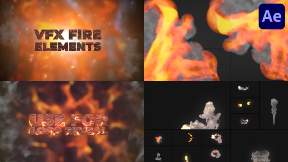 VFX Fire Elements for After Effects alt