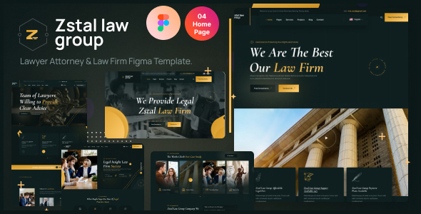 Zstal law group - Lawyer Attorney & Law Firm Figma Template