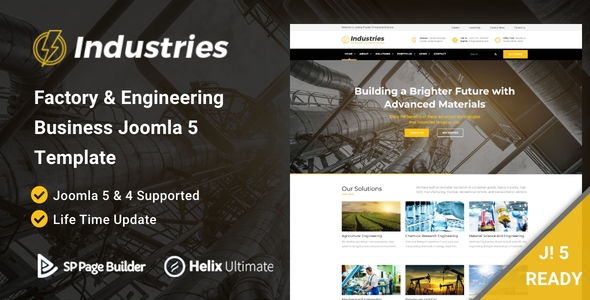 Industries - Factory & Engineering Business Joomla 5 Template