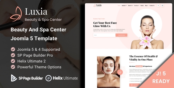 Luxia - Beauty Salon & Spa Center Joomla 5 Template