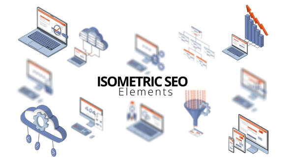 Isometric SEO Elements