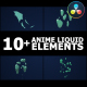 Anime Liquid Elements | DaVinci Resolve - VideoHive Item for Sale