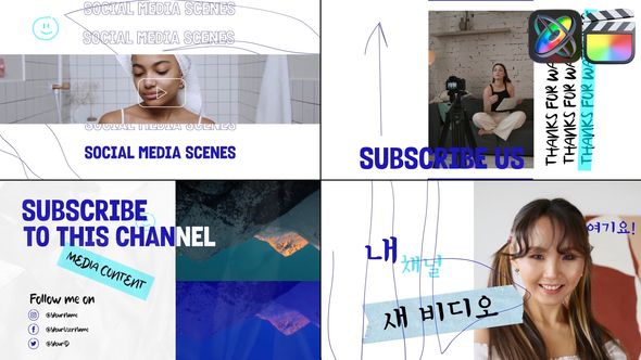 Modern Social Media Endscreens for FCPX
