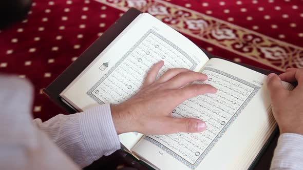 Reading Quran in Mosque
