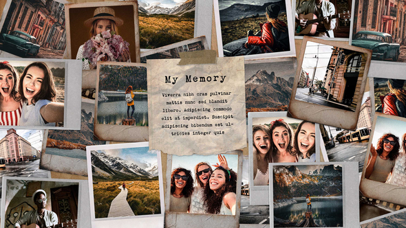 Polaroid Scrapbook Video Collage Template