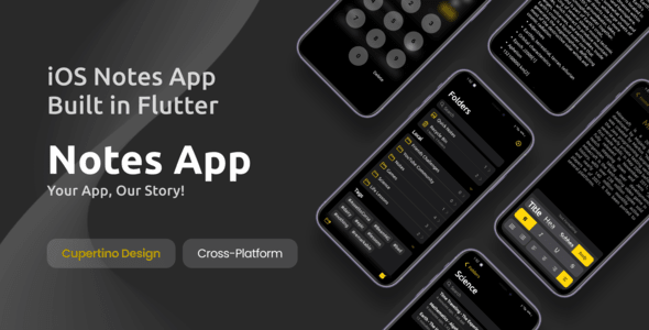 Notes App - Apple iOS Notes App Clone - Cross Platform - Flutter
