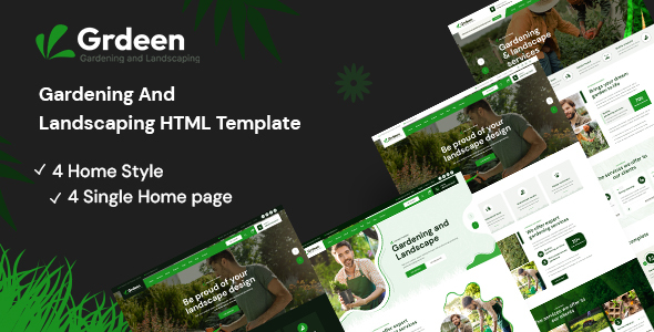 Grdeen - Gardening And Landscaping HTML Template