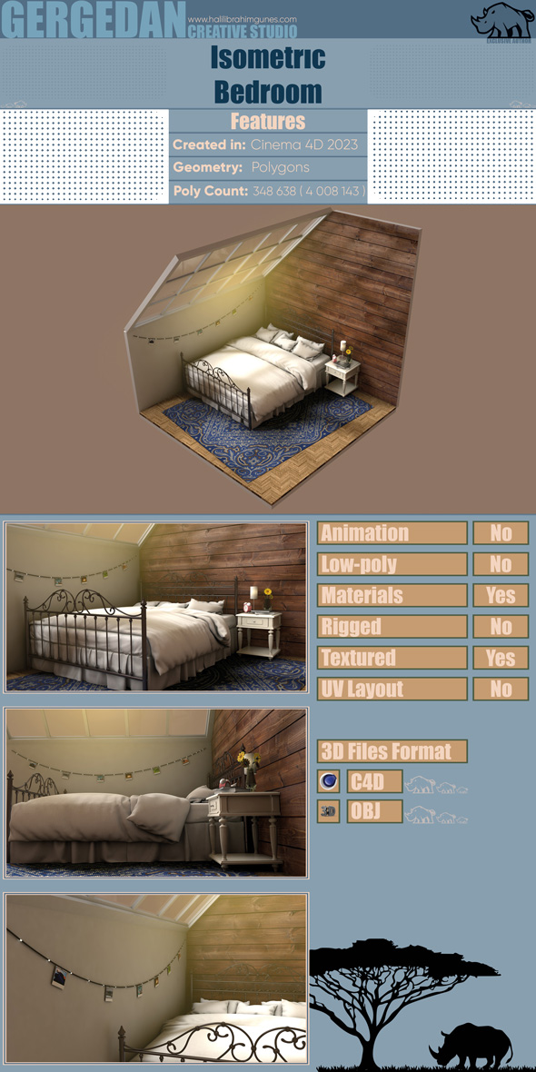 Isometric Bedroom