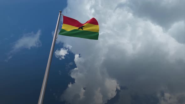 Ghana Flag Waving 4K