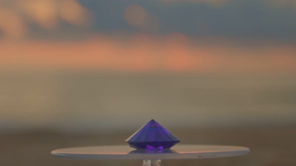 Blue Diamond At Sunset