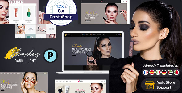 Shades - PrestaShop Theme For Bridal Studio Beauty Spa, Skin Care