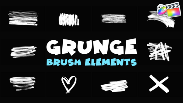 Grunge Brush Elements | FCPX