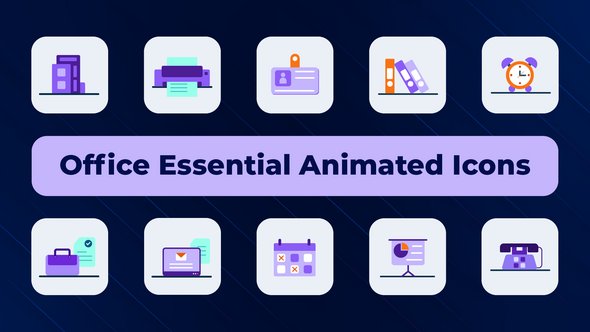 Office Essential Animated Icons