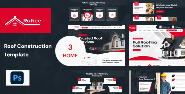 Rufiee  -  Roofing Services psd Template