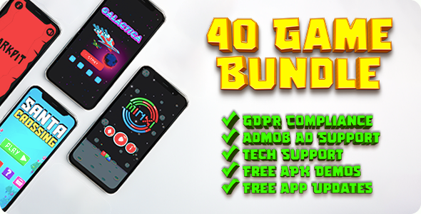 40 Games Mega Bundle - Android Games for Reskin and Publishing