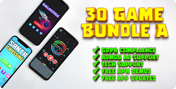 30 Games Bundle A - Android Games for Reskin and Publishing