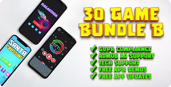 30 Games Bundle B - Android Games for Reskin and Publishing