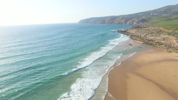 Praia da Guincho beach Portugal, popular with kitesurfers