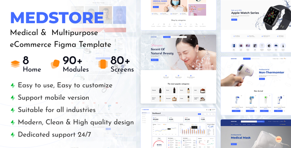 MEDSTORE - Medical & Multipurpose eCommerce Figma Template