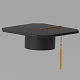 Cartoon Graduation Cap 3D model - 3DOcean Item for Sale