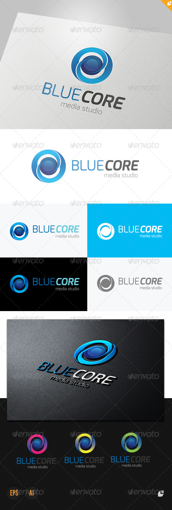 Blue Core Media Studio Logo