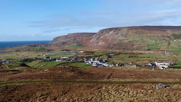 Aerial View of Glencolumbkille in County Donegal Republic of Irleand