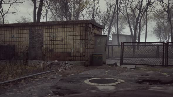 Old Abandoned Garages in the Forest