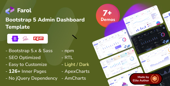 Farol - Bootstrap 5 Admin Dashboard Template