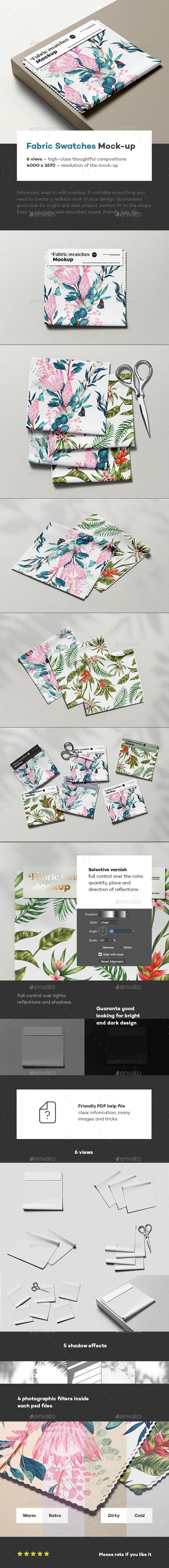 Fabric Swatches Mockup