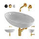 SHELL Countertop Basin and Y Basin Mixer by OMNIRES - 3DOcean Item for Sale