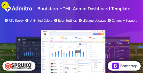 Admitro - Admin Dashboard HTML Template