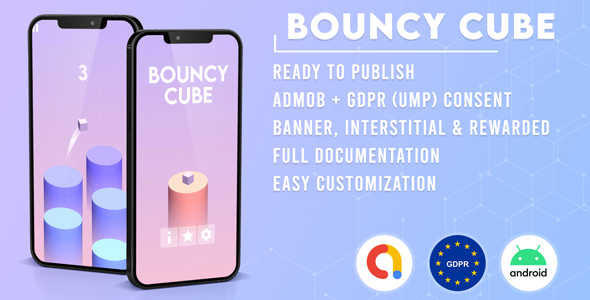 Bouncy Cube (Admob + GDPR + Unity)