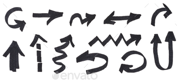 Arrows drawn with black marker in different directions