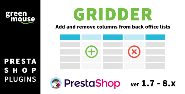 Gridder - add and remove columns from Prestashop back office lists