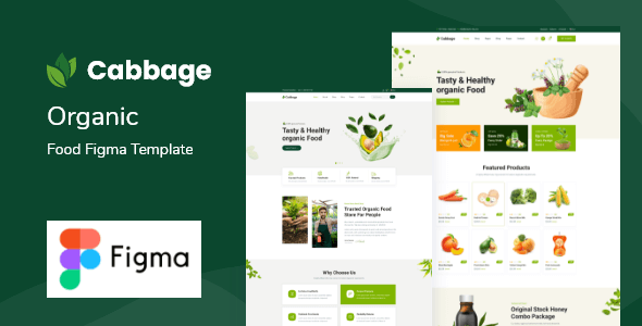 Cabbage - Organic Food Store eCommerce Figma Template