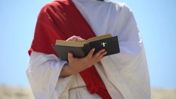 Prophet in Robe Reading Bible, Theology and Interpretation of Christianity