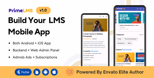 Prime LMS - Flutter eLearning Mobile App